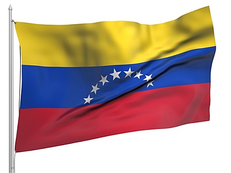 飞,旗帜,委内瑞拉,国家