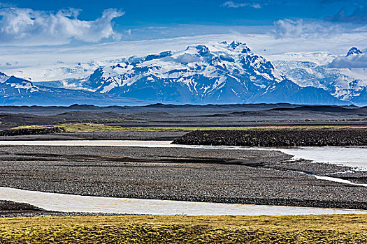 山,背景,南,冰岛