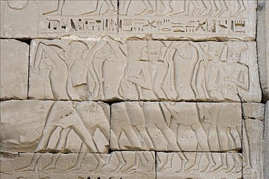不同,象形文字,约旦河西岸,路克索神庙,尼罗河流域,埃及,非洲
