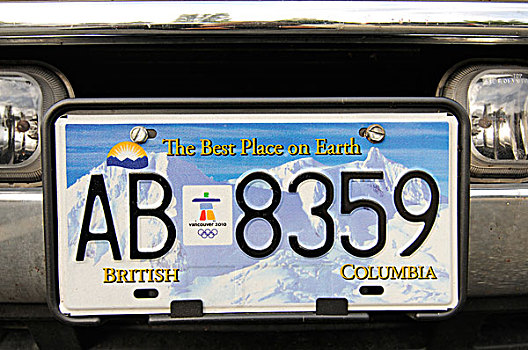 号牌,牌照,不列颠哥伦比亚省,加拿大