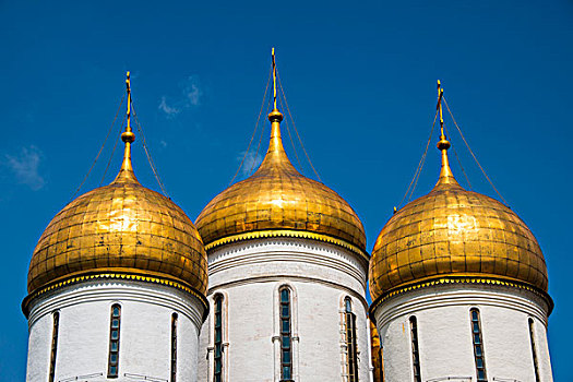 金色,圆顶,圣母升天大教堂,广场,克里姆林宫,莫斯科,俄罗斯,欧洲