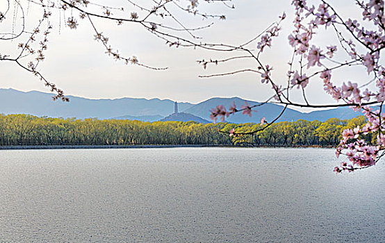 颐和园,昆明湖,西堤,玉泉山,玉泉塔,玉峰塔