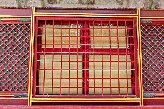 北京故宫西六宫之永寿宫窗户,方格窗