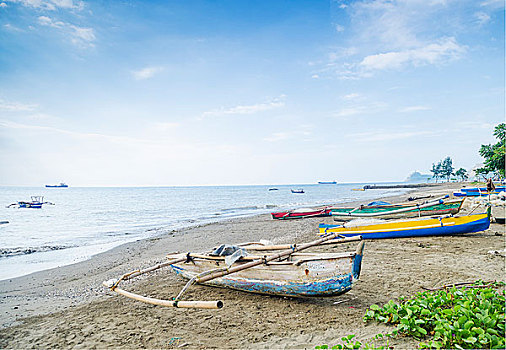 渔船,帝力,海滩,东帝汶