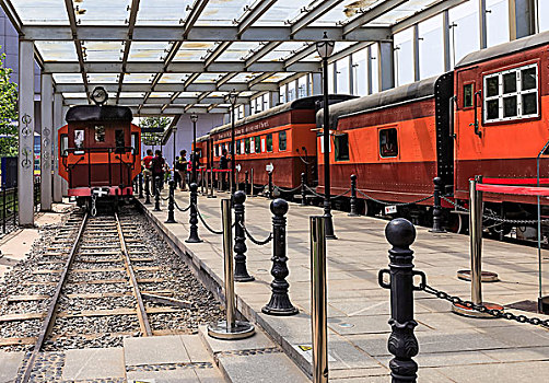 火车展示国际汽车博物馆beijinginternationalautomobilemuseum