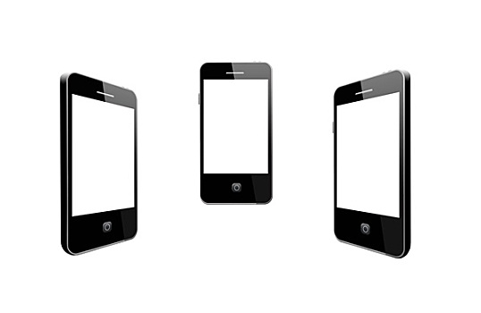 现代,手机,白色背景