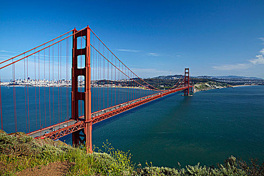 美国,加利福尼亚,旧金山,金门大桥,旧金山湾