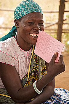 女性,群体,微笑,乡村,条理,会面,支付,高,岩石,居民区,朱巴,南,苏丹,十二月,2008年