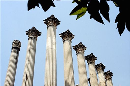 柱子,罗马,庙宇,西班牙