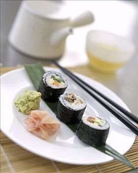 紫菜寿司卷,日式