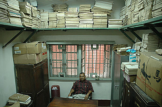政府,职员,办公室,达卡,孟加拉,十月,2007年