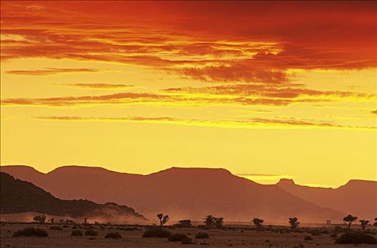 纳米比亚,纳米布沙漠,纳米比诺克陆夫国家公园,日出