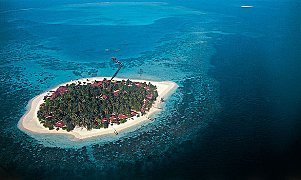 俯视,风景,岛屿,阿里环礁,马尔代夫,印度洋,亚洲