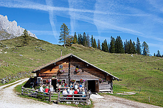 山区木屋,休息,远足,萨尔茨堡州,奥地利,欧洲