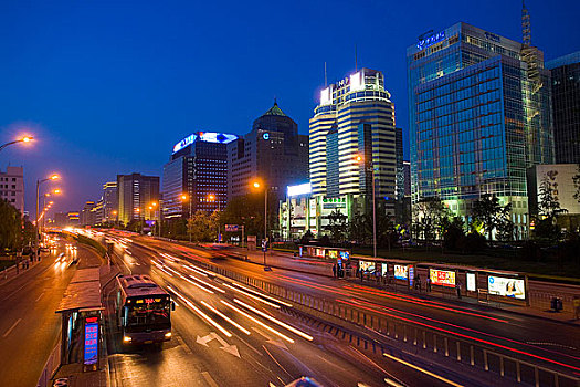 北京金融区夜景