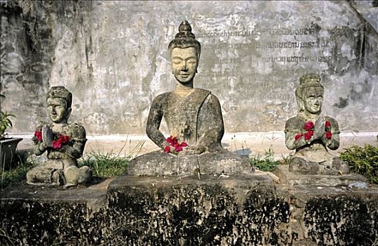 佛,老挝,艺术家,万象,亚洲