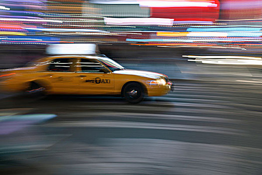 速度,黄色出租车