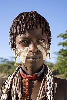 女人,部落,奥莫低谷,南方,埃塞俄比亚