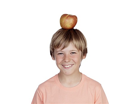 10岁,红苹果,头部
