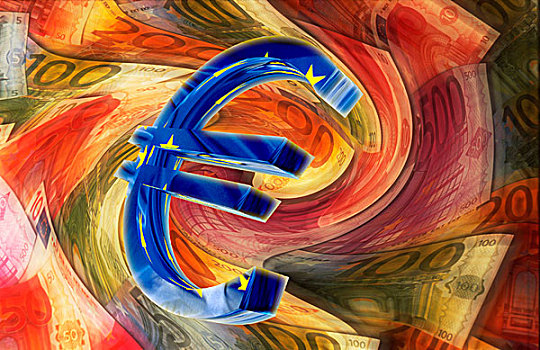 欧元标志,正面,模糊,欧元,货币,插画