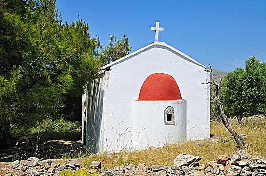 小教堂,靠近,东方,克里特岛,希腊,欧洲