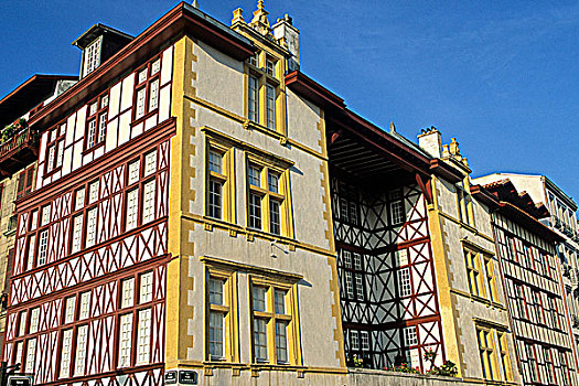 法国,阿基坦,巴斯克,巴约讷,房子,16世纪