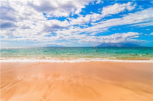 麦肯那,海滩,著名,旅游,毛伊岛,夏威夷
