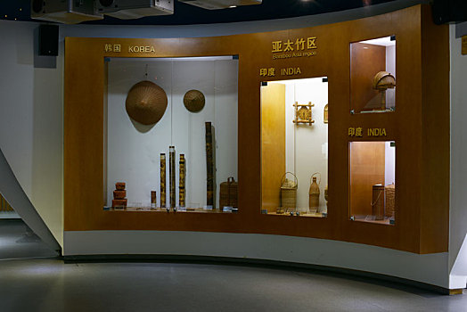 中国竹子博物馆的展厅内景