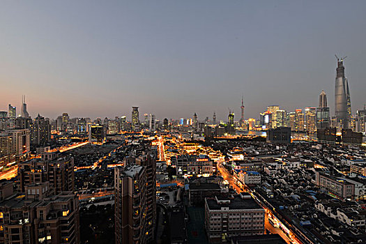 浦东浦西璀璨夜景