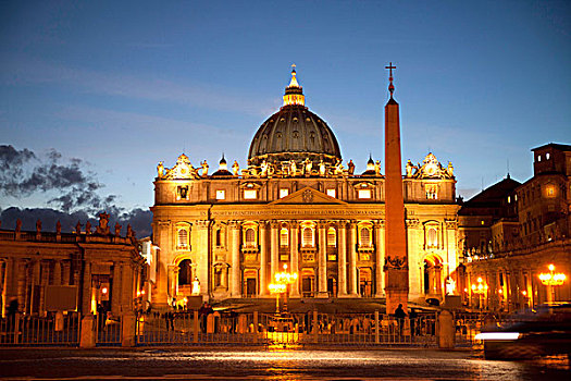 光亮,大教堂,蓝色,钟点,罗马,意大利,欧洲