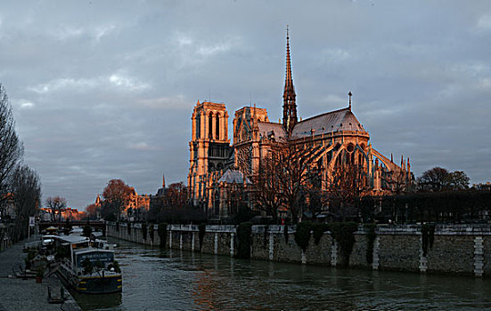 法国,巴黎,塞纳河,巴黎圣母院