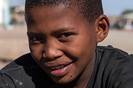 男孩,头像,基特曼斯胡普,纳米比亚,非洲