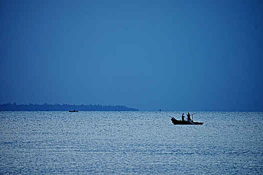 海湾,轮船,渔船