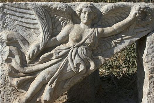 土耳其,以弗所,挖掘,浮雕,女神,胜利女神