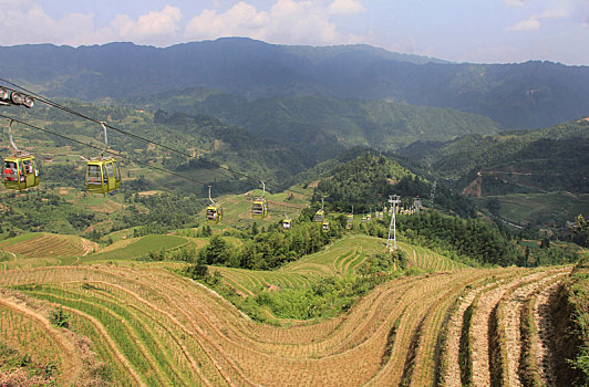 中国广西桂林龙脊梯田景观