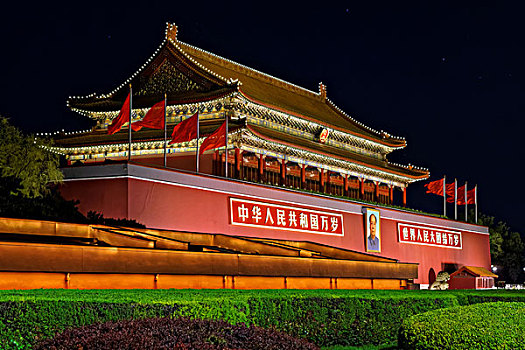 北京天安门夜景