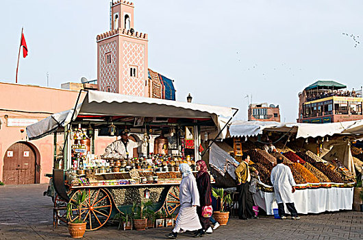 水果,摊贩,马拉喀什,摩洛哥