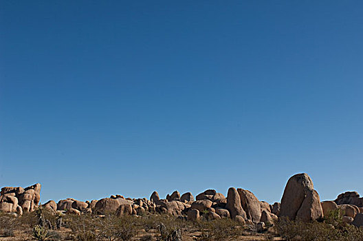 岩石构造,约书亚树国家公园,莫哈维沙漠,加利福尼亚,美国