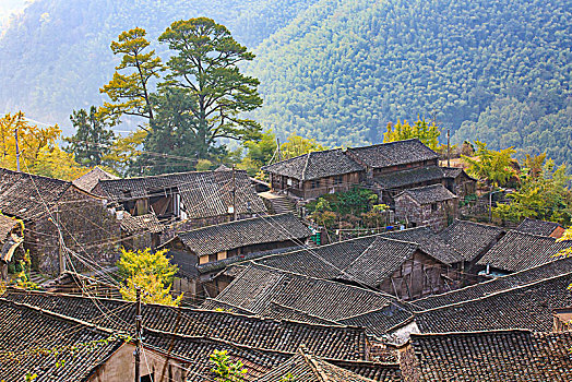 山村,村庄,古村