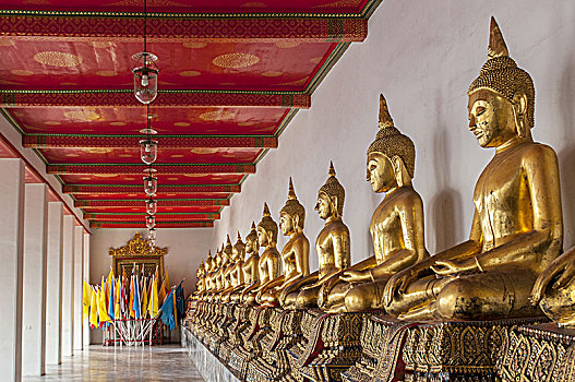 镀金,佛像,寺院,曼谷,泰国,亚洲