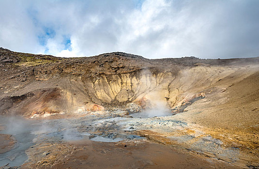 蒸汽,土地,矿物质,沉积,地热,区域,火山,风景,保护区,冰岛,欧洲