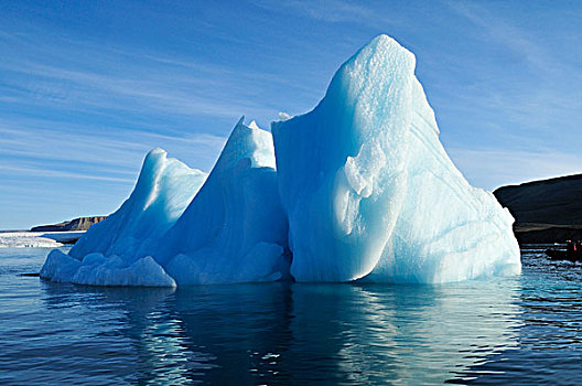 冰山,冰河,湾,德文郡,岛屿,通道西北部,努纳武特,加拿大,北极