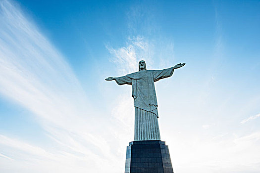 仰视,耶稣,救世主,雕塑,科尔科瓦多,里约热内卢,巴西