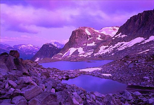 冰山,湖,海岸山脉,不列颠哥伦比亚省,加拿大