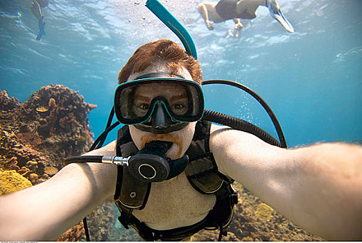 男人,潜水,牙买加