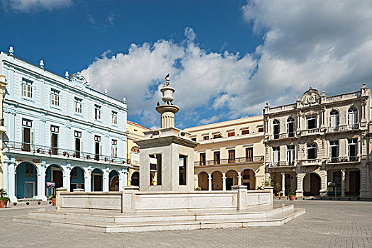 广场,喷泉,哈瓦那,古巴