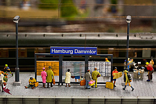 游览,室内,汉堡市,模型,铁路,世界,一个,成功,展览