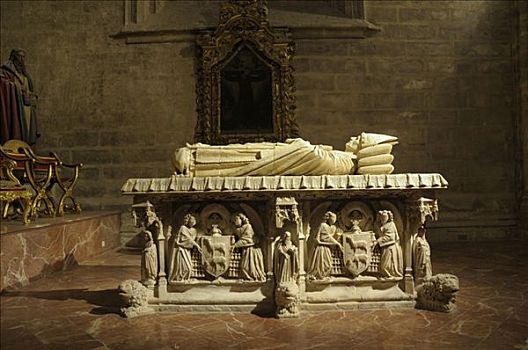 石棺,中世纪,皇宫,塞维利亚,安达卢西亚,西班牙,欧洲