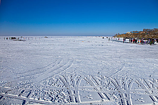 查干湖,自然景观,场景,冰雪,吉林,松原市