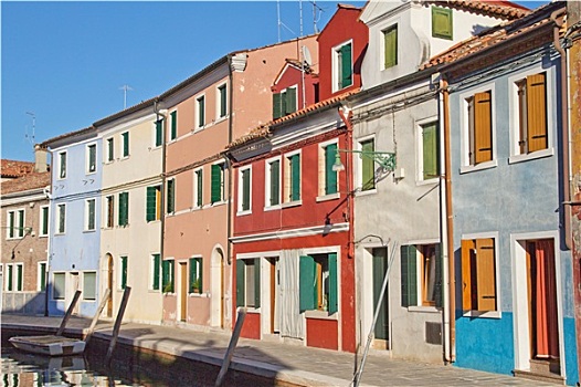 布拉诺岛,彩色,房子,意大利
